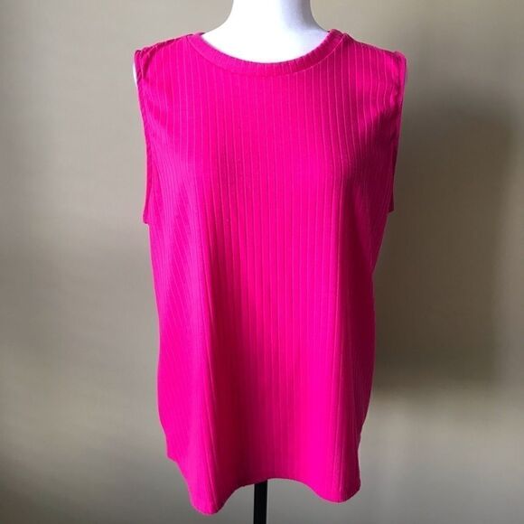 Love & Legend Bright Pink Ribbed Tank - Picture 2 of 5
